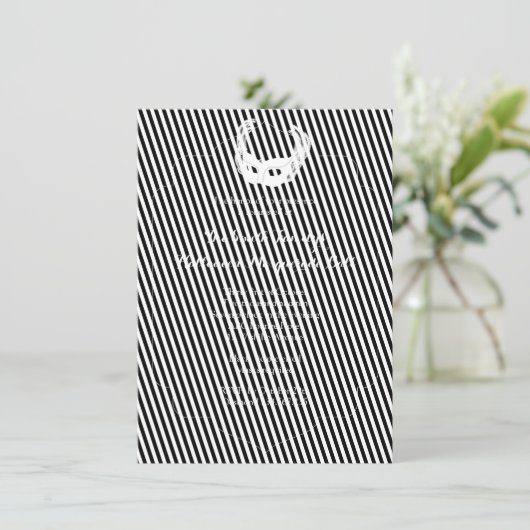 Halloween Masquerade Ball Kaart (Staand voorkant)