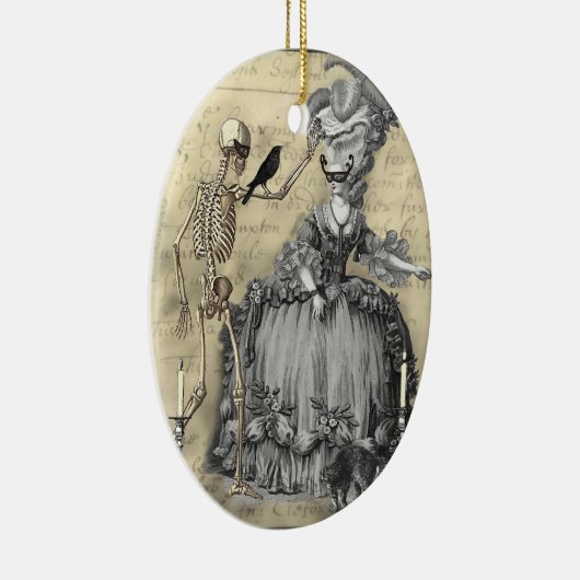 Halloween Masquerade Ball Keramisch Ornament (Rechts)