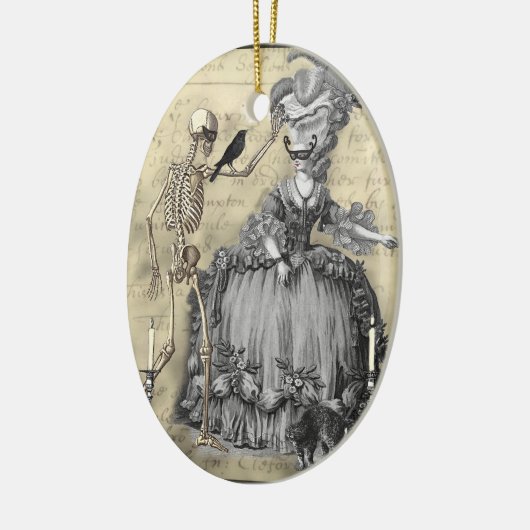 Halloween Masquerade Ball Keramisch Ornament (Links)