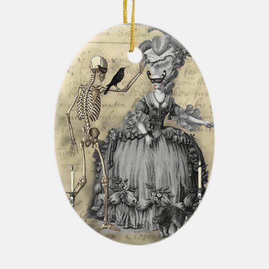 Halloween Masquerade Ball Keramisch Ornament (Achterkant)