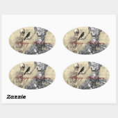 Halloween Masquerade Ball Ovale Sticker (Vel)