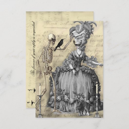 Halloween Masquerade Ball RSVP (Voorkant / Achterkant)