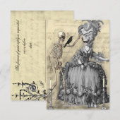 Halloween Masquerade Ball RSVP Kaartje (Voorkant / Achterkant)