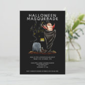 Halloween Masquerade Count Dracula en Grave Kaart (Staand voorkant)