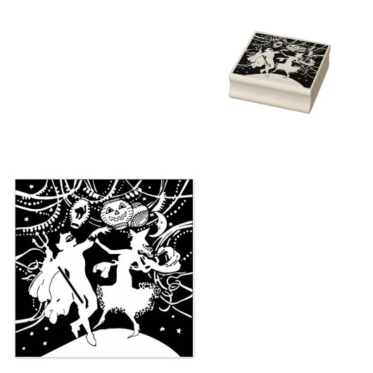 Halloween Masquerade Dance Rubber Stamp Rubberstempel (Gestempeld)