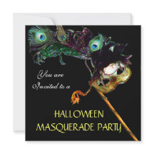 HALLOWEEN MASQUERADE FEEST, Zwart geel blauw