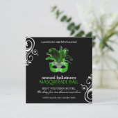 Halloween Masquerade Invitation ~ CUSTOM Kaart (Staand voorkant)