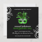 Halloween Masquerade Invitation ~ CUSTOM Kaart (Voorkant)