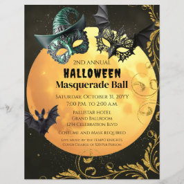 Halloween Masquerade Kostuum Feest Flyer