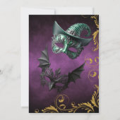 Halloween Masquerade Kostuum Feest Kaart (Achterkant)