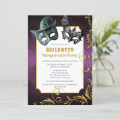 Halloween Masquerade Kostuum Feest Kaart (Staand voorkant)