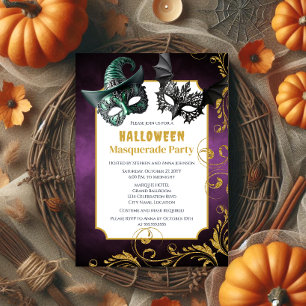 Halloween Masquerade Kostuum Feest Kaart