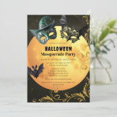 Halloween Masquerade Kostuum Feest Kaart (Staand voorkant)