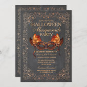 Halloween Masquerade Krijt Bal Gotisch Kaart (Voorkant / Achterkant)