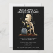 Halloween Masquerade Mummy en Grave Kaart (Voorkant)
