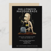 Halloween Masquerade Mummy en Grave Kaart (Voorkant / Achterkant)
