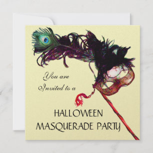 HALLOWEEN MASQUERADE PARTIJ, Black Gold Kaart