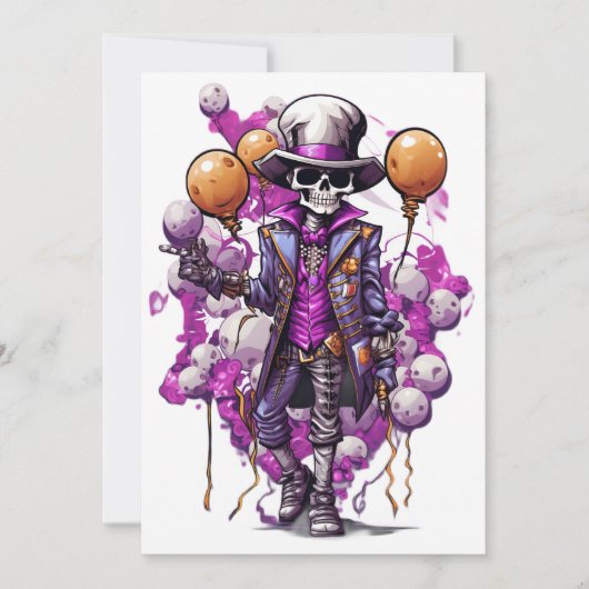 Halloween Masquerade Spooky kostuums Falloween Kaart (Voorkant)