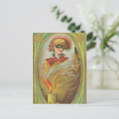 Halloween Masquerade Woman Briefkaart (Staand voorkant)