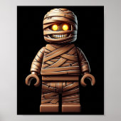 Halloween Master Builder Mummy Kinder Bouwsteen Poster (Voorkant)
