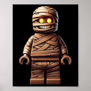 Halloween Master Builder Mummy Kinder Bouwsteen Poster