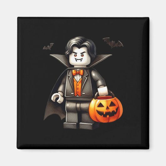 Halloween Master Builder Vampire Kinder Gebouw Blo Magneet (Voorkant)