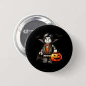 Halloween Master Builder Vampire Kinder Gebouw Blo Ronde Button 5,7 Cm (Voorkant /achterkant)