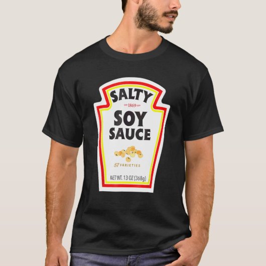 Halloween Matching Costume Salty Soy Sauce Bottle T-shirt (Voorkant)