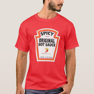 Halloween Matching Costume Spicy Chili Sauce Bottl T-shirt