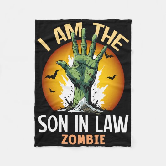 Halloween Matching Son In Law Zombie Kostuum Fleece Deken (Voorkant)