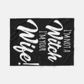 Halloween Matching Women Fun Ik ben geen heks Ik b Fleece Deken (Voorkant (Horizontaal))