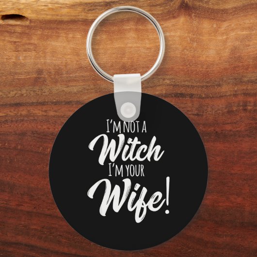 Halloween Matching Women Funny I'm Not A Witch I'm Sleutelhanger (Voorkant)