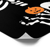 Halloween Maternity Skeleton Baby Heart Pregnancy  Poster (Hoek)