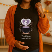 Halloween Maternity Two Hearts One Cauldron  T-shirt