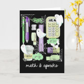 Halloween Math Teacher Ghosts Trig Or Treat Studen Kaart (Gele Bloem)