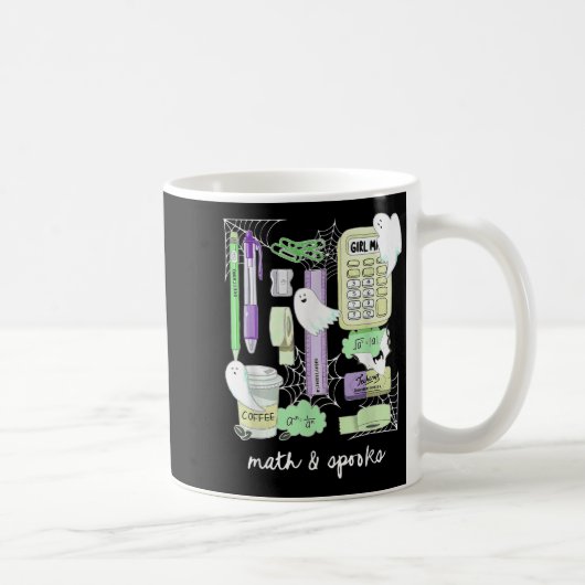 Halloween Math Teacher Ghosts Trig Or Treat Studen Koffiemok (Rechts)