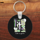 Halloween Math Teacher Ghosts Trig Or Treat Studen Sleutelhanger (Voorkant)