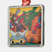 Halloween Medieval Knight Costume Cats Metalen Ornament (Links)