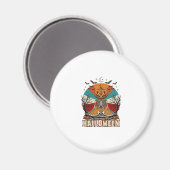 Halloween Mediterende Pompoen Skelet Retro Zon Ba Magneet (Voorkant / Achterkant)
