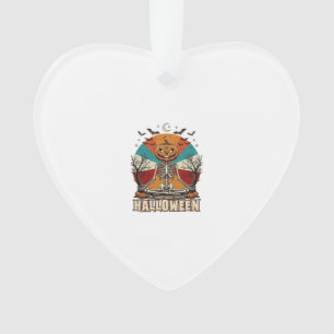 Halloween Mediterende Pompoen Skelet Retro Zon Ba Ornament