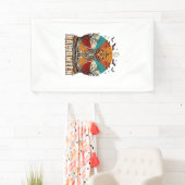 Halloween Mediterende Pompoen Skelet Retro Zon Ba Spandoek (Insitu)