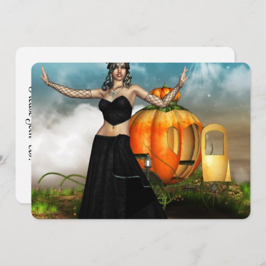 Halloween Medusa Kaart (Voorkant / Achterkant)