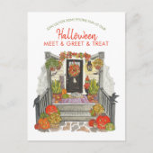 Halloween Meet, Greet, en Treat Party Uitnodiging (Voorkant)