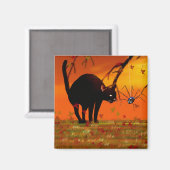 Halloween Meeting - Black Cat and Spider Magneet (Voorkant / Achterkant)