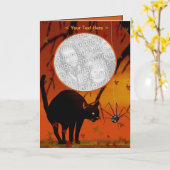 Halloween Meeting - Cat and Spider Kaart (Gele Bloem)