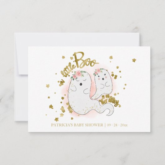 Halloween Meisje Baby shower Advies Kaarten (Achterkant)