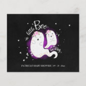 Halloween Meisje Baby Shower Advieskaarten (Achterkant)