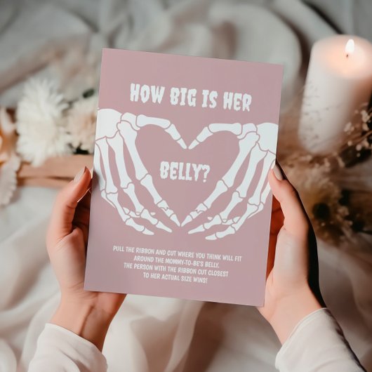 Halloween Meisje Baby shower Hoe groot is haar bui Poster