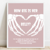 Halloween Meisje Baby shower Hoe groot is haar bui Poster