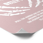 Halloween Meisje Baby shower Hoe groot is haar bui Poster (Hoek)